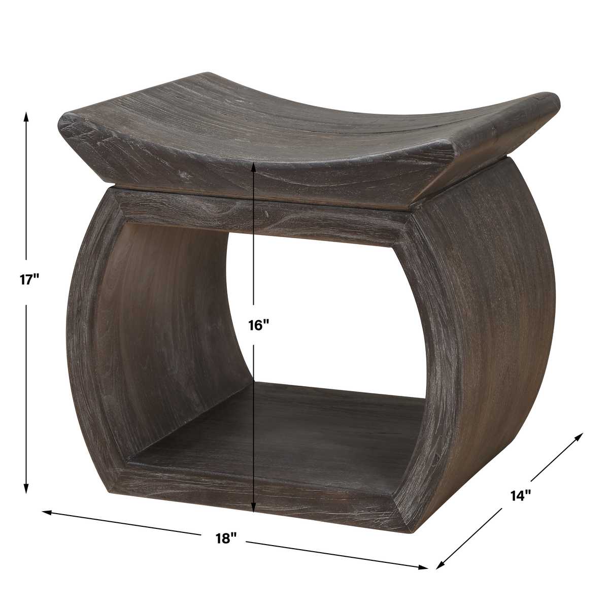 Connor Small Bench, Walnut