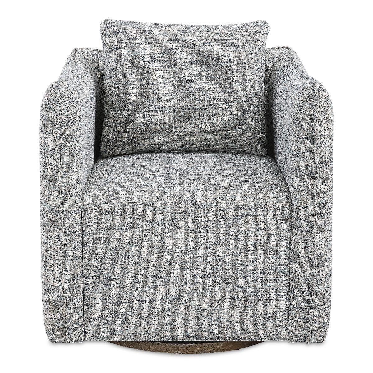 Corben Swivel Chair, Blue