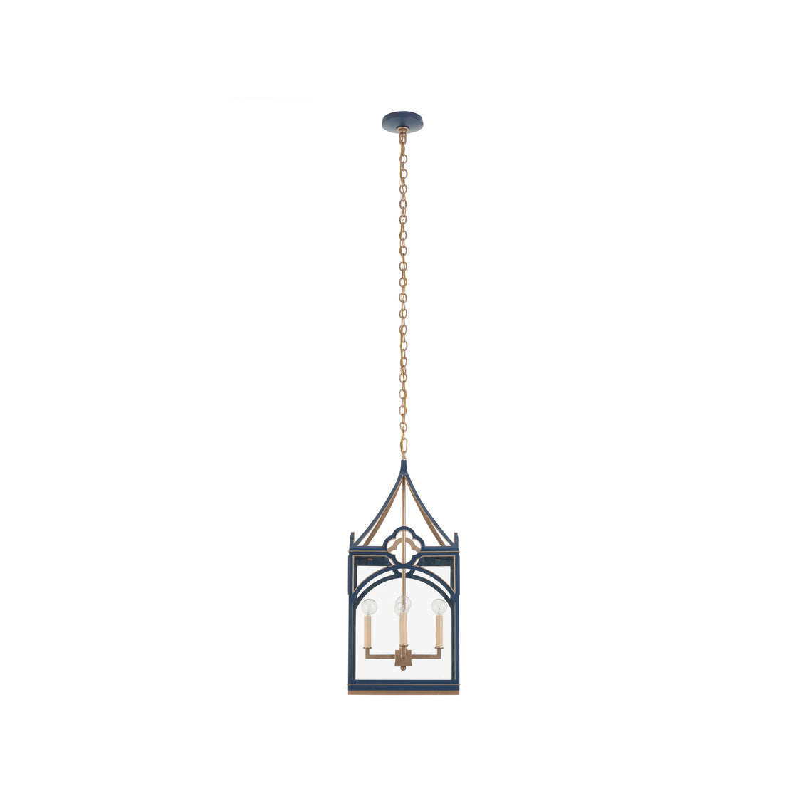 Quatrefoil Lantern - Navy