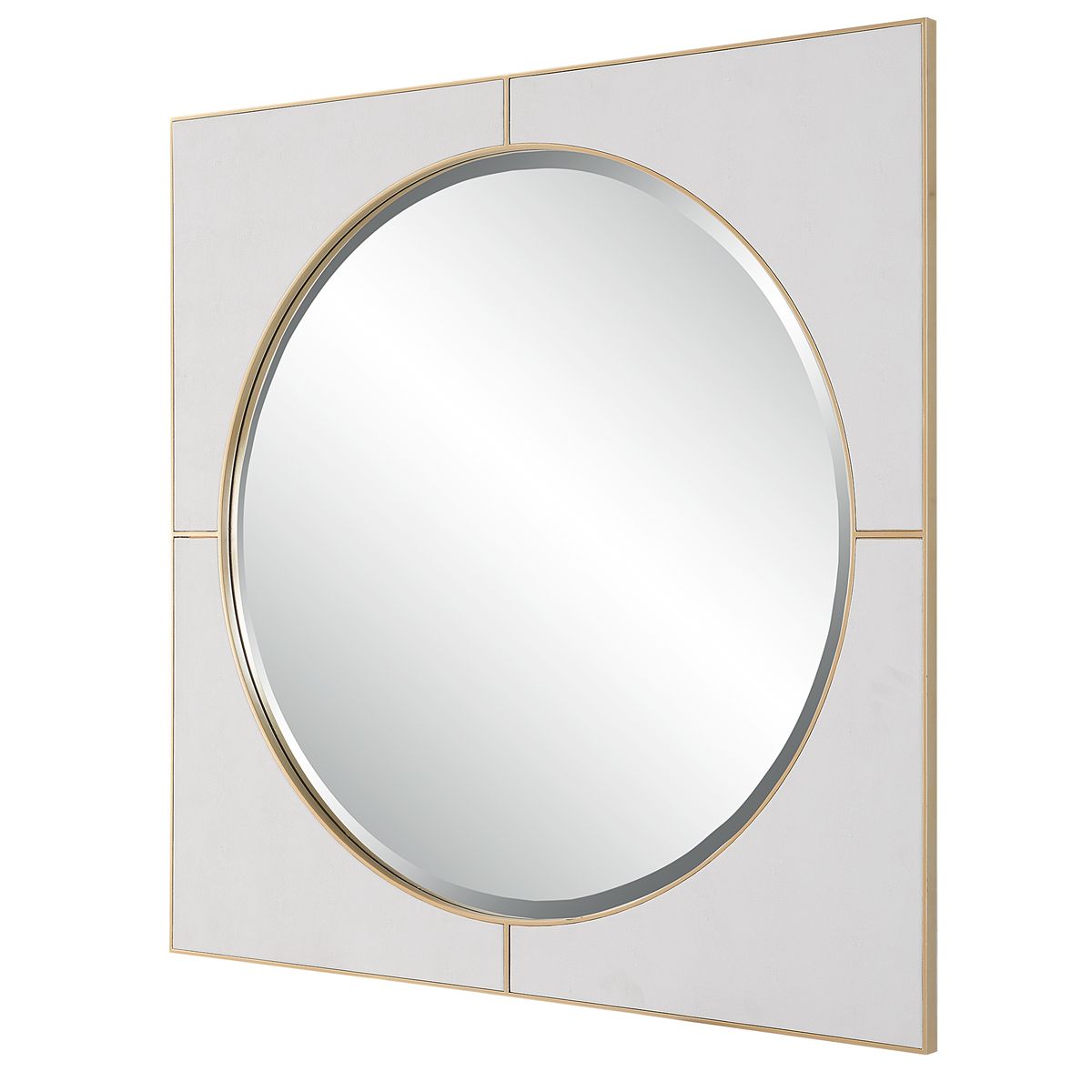 Cyprus Square Mirror, White