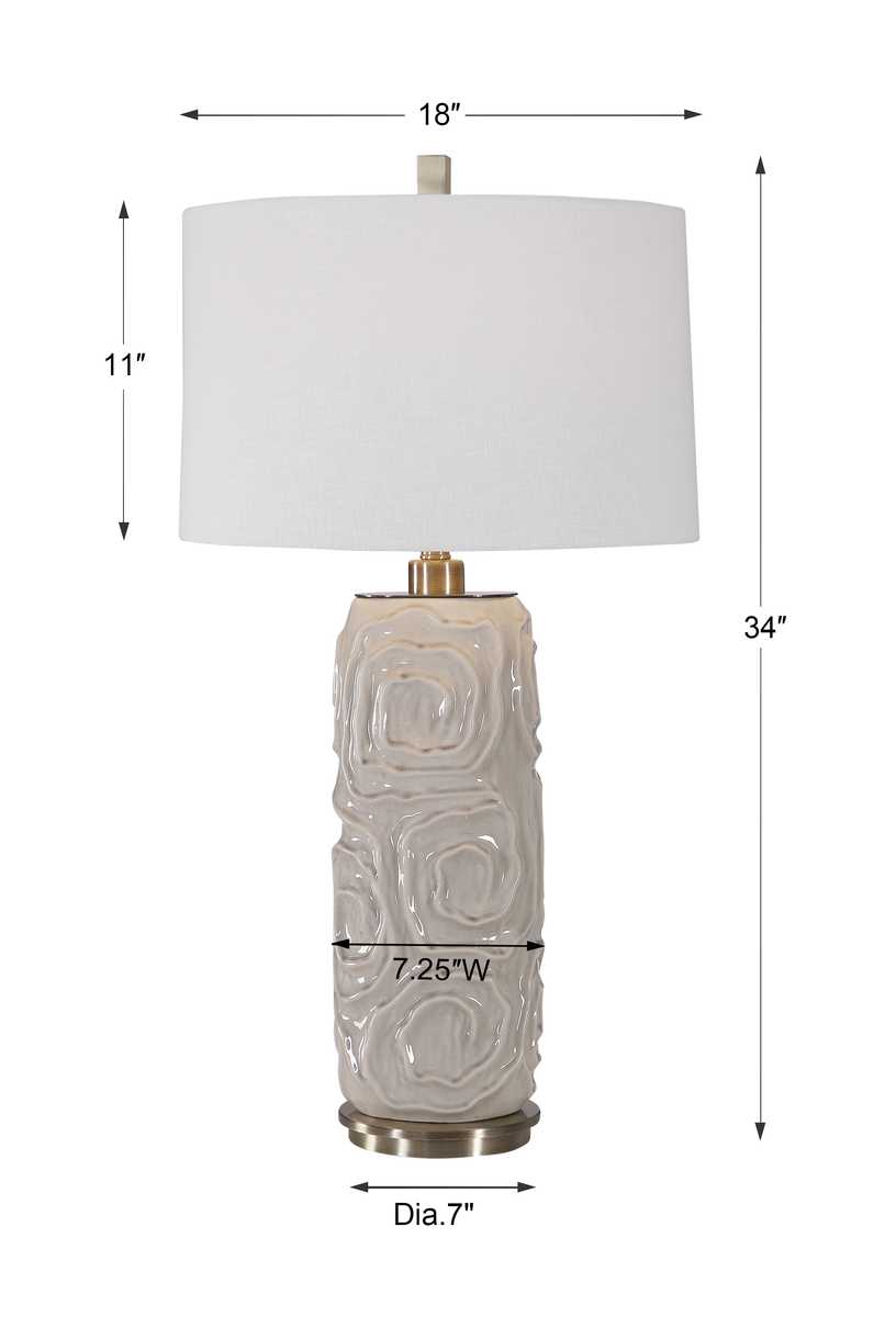Zade Table Lamp, Gray