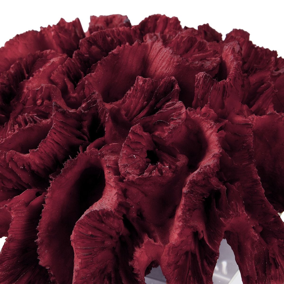 Red Coral Cluster Sculpture