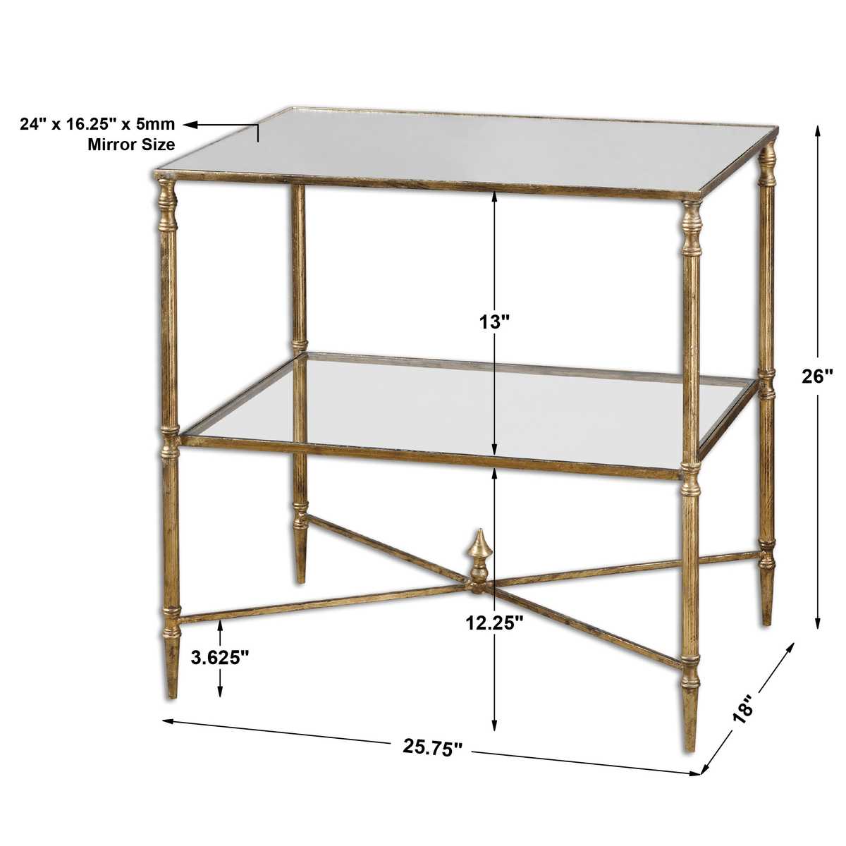 Henzler Lamp Table, Gold