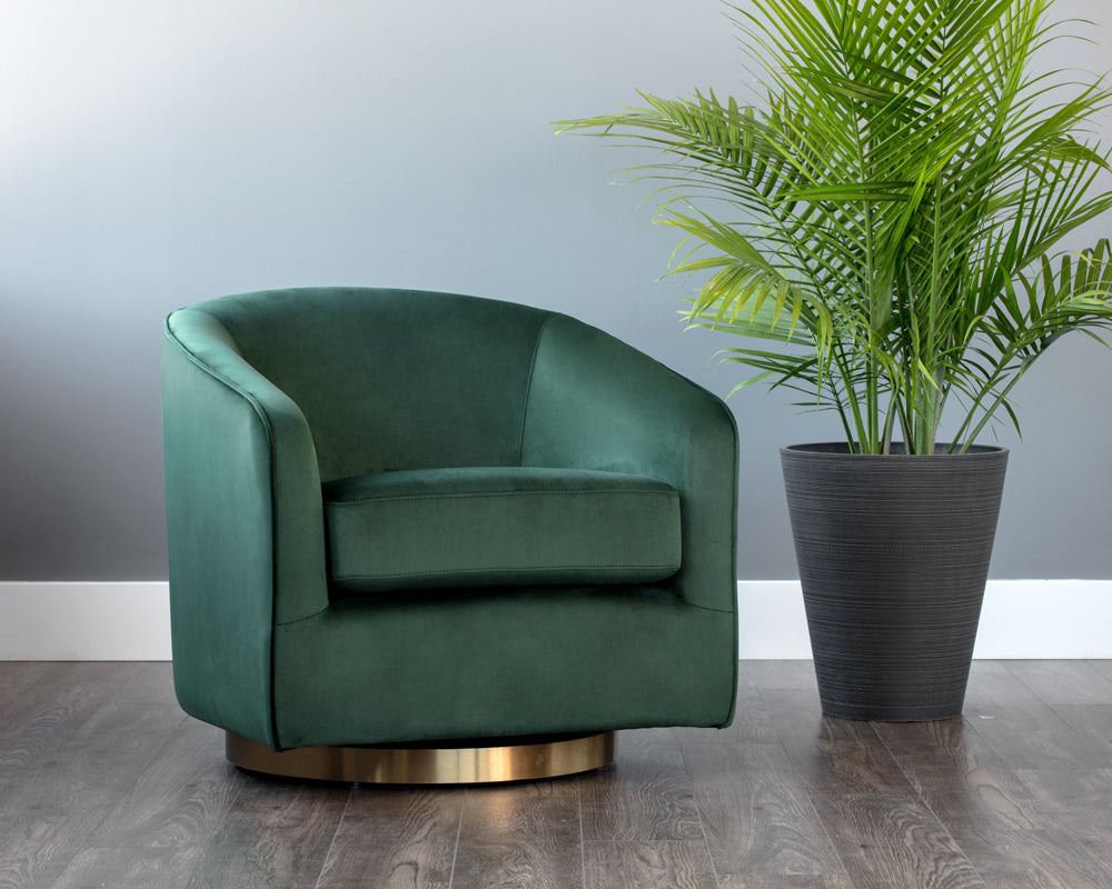 hazel-swivel-lounge-chair-gold-103999 - view 2