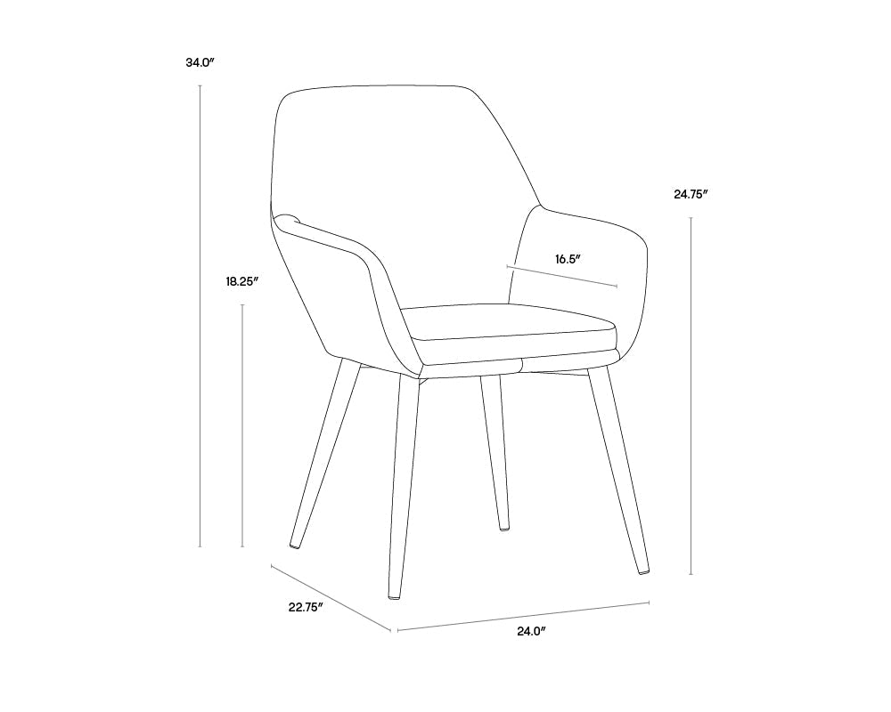 jayna-dining-armchair-black-104041 - view 11
