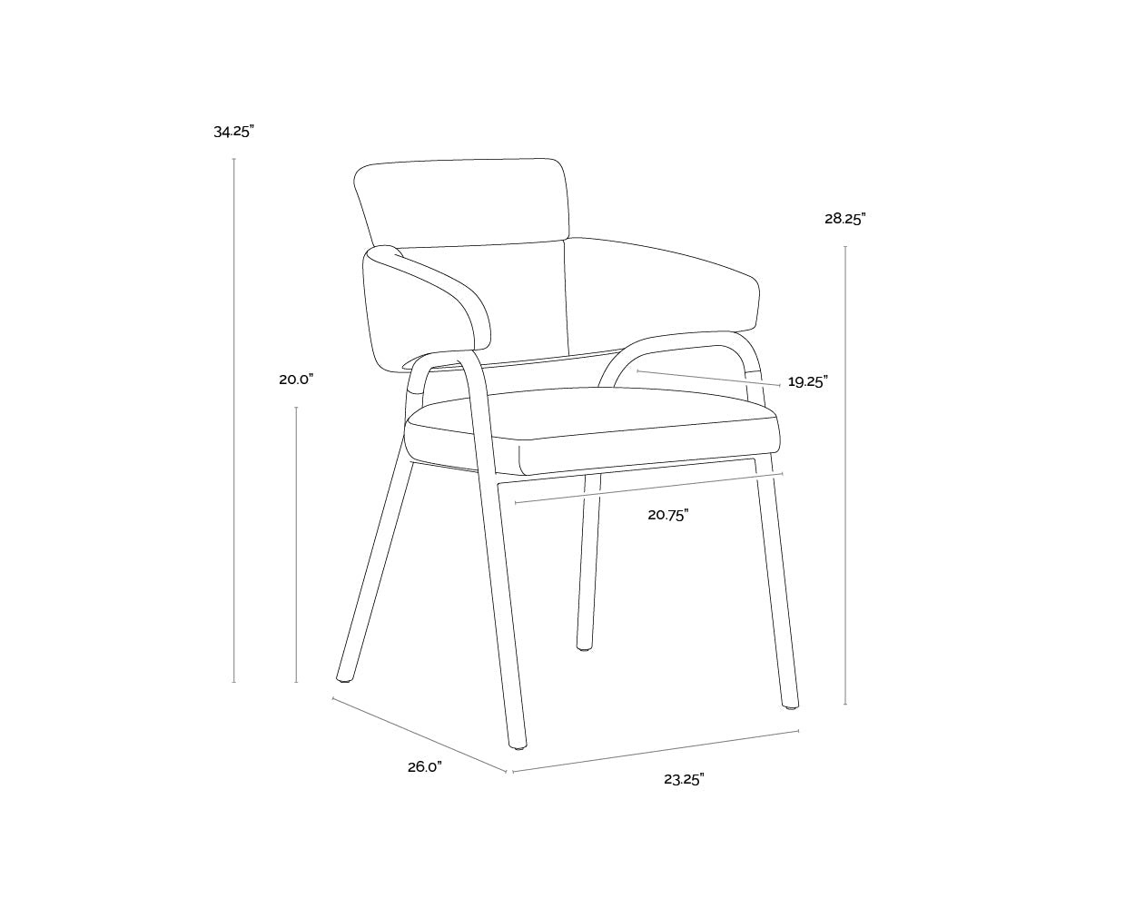 sharqui-dining-armchair-107310 - view 8
