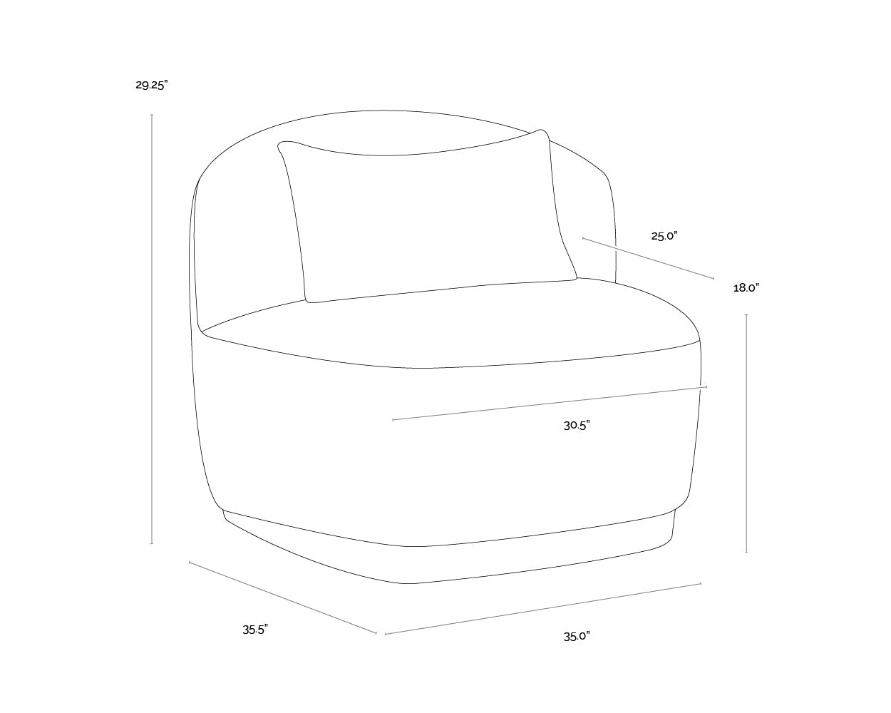 soraya-swivel-armless-chair-107454 - view 21