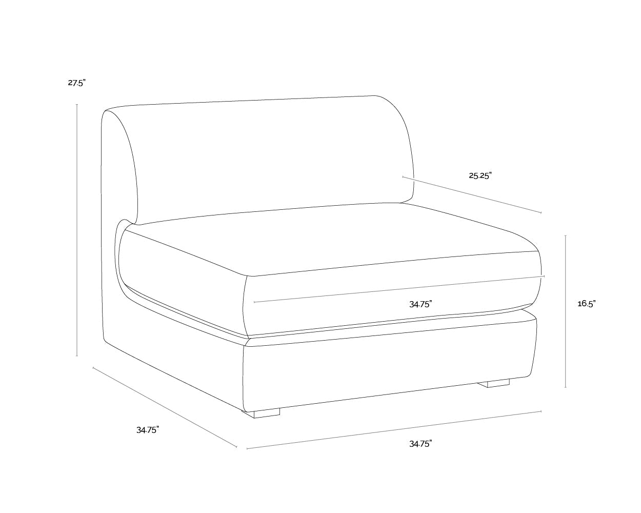 harmony-modular-armless-chair-107900 - view 12