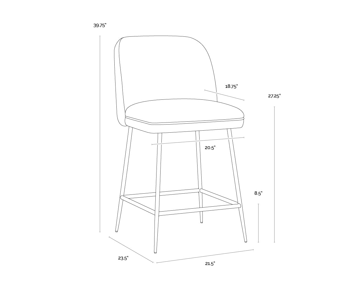 kelty-counter-stool-gold-108423 - view 9