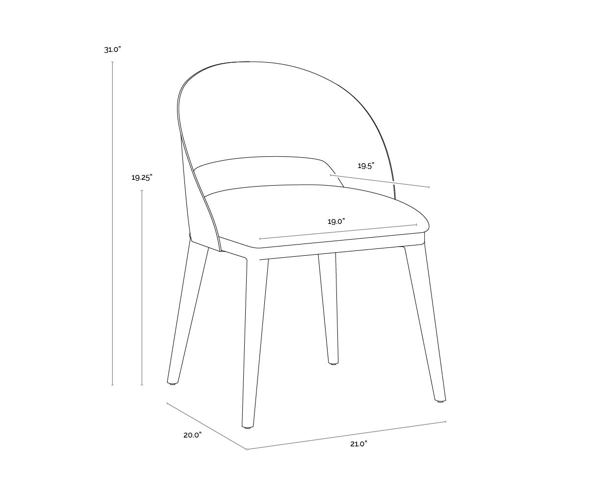 dezirae-dining-chair-antique-brass-111041 - view 9