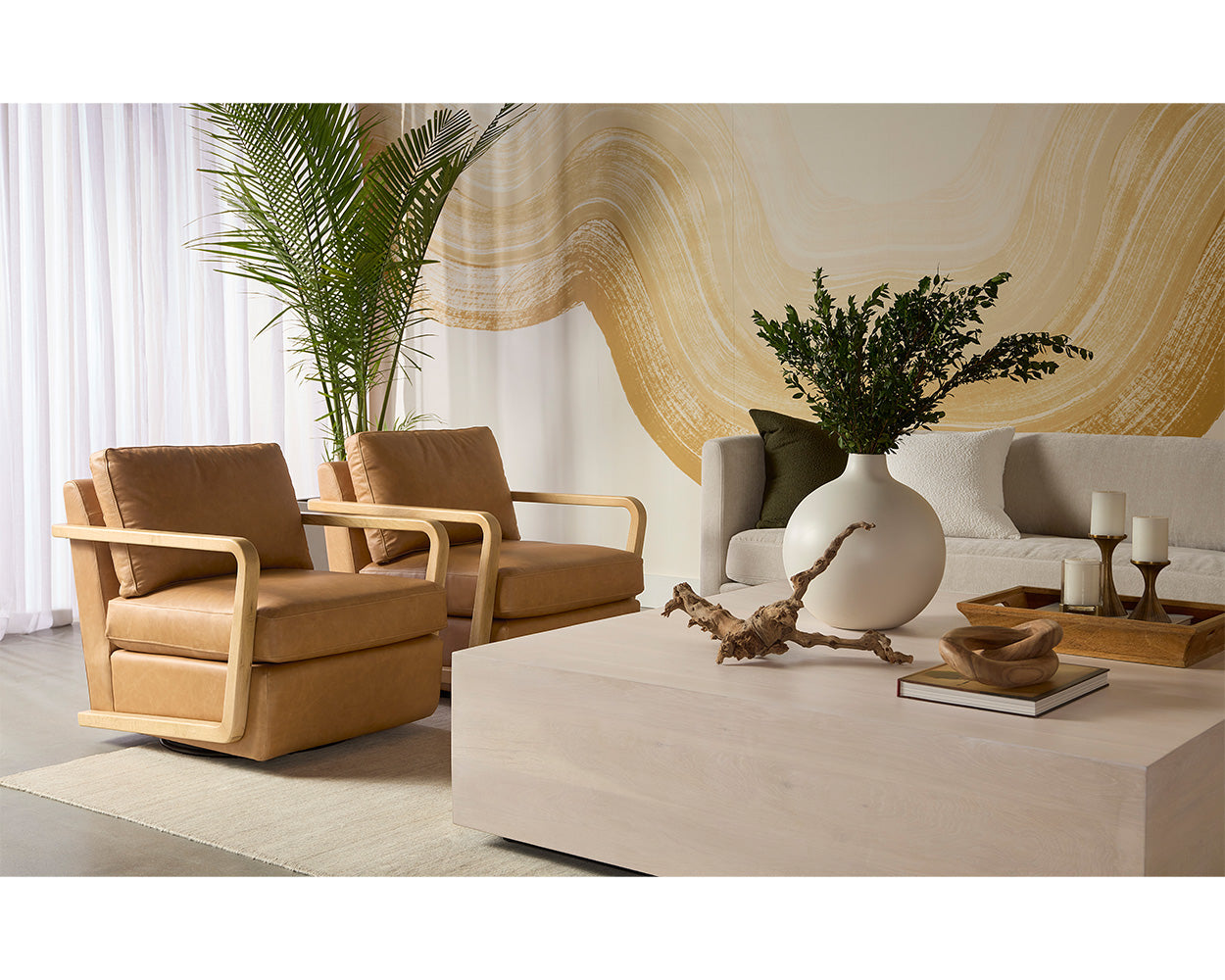 castell-swivel-lounge-chair-rustic-oak-111249 - view 2