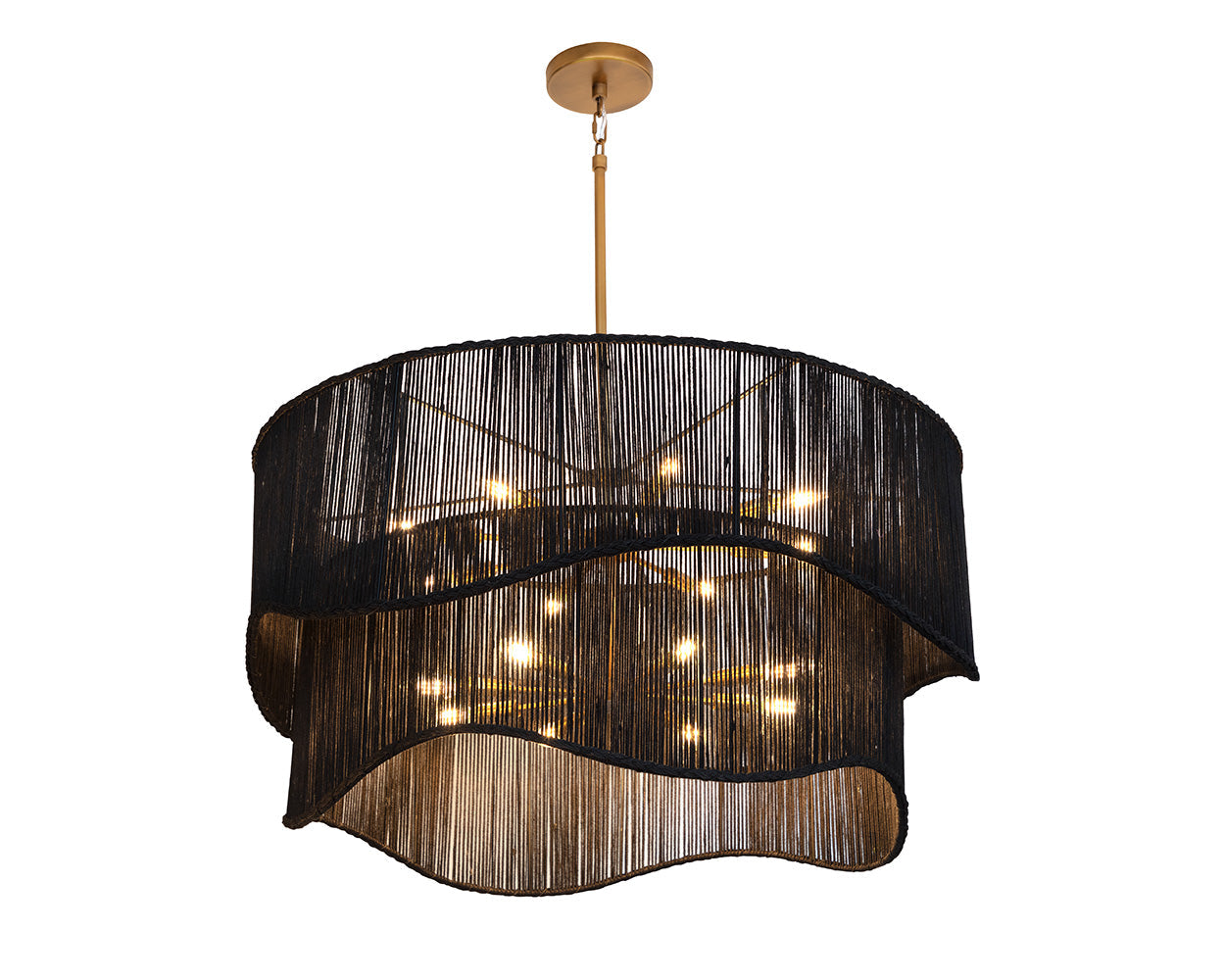 rhine-chandelier-black-jute-111707 - view 3