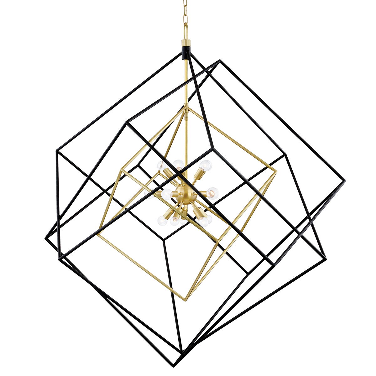 roundout-chandelier-1255-AGB/BK