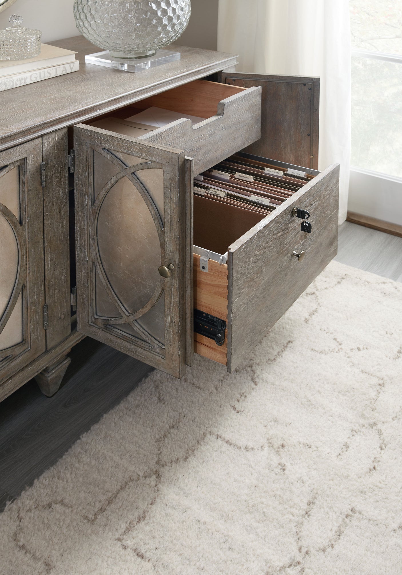 Hooker Furniture Rustic Glam Credenza 1641-10464-LTWD