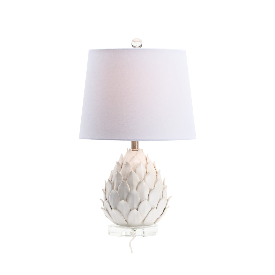 White Artichoke Lamp