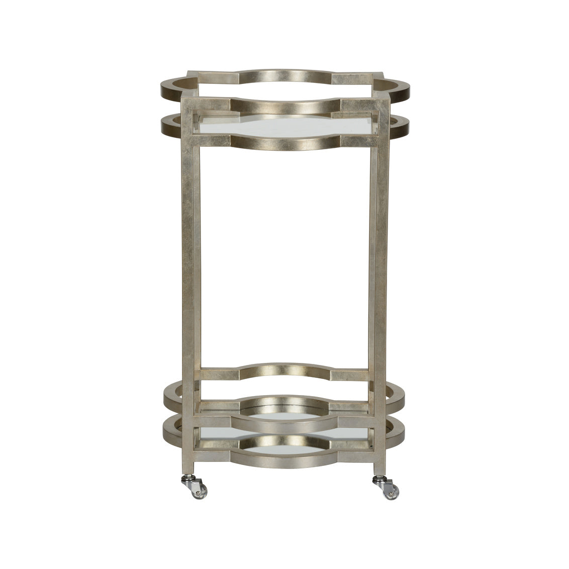 Quatrefoil Bar Cart - Silver