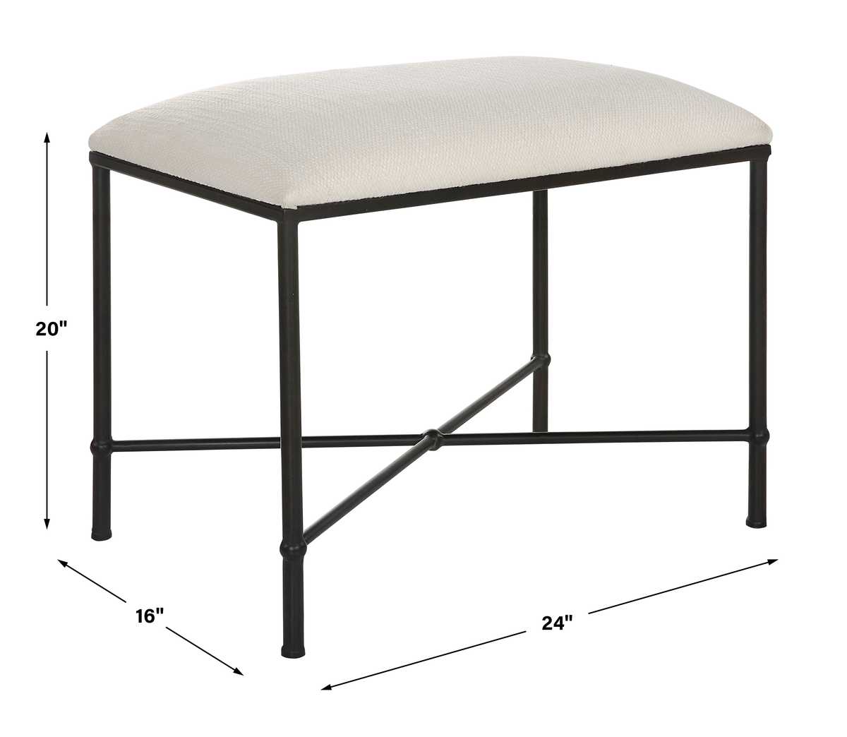 Avenham Small Bench, Black