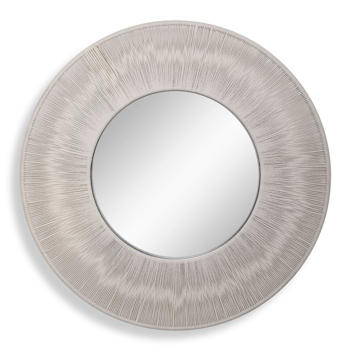 Sailor's Knot Round Mirror, White - Kings Fine Art & Decor