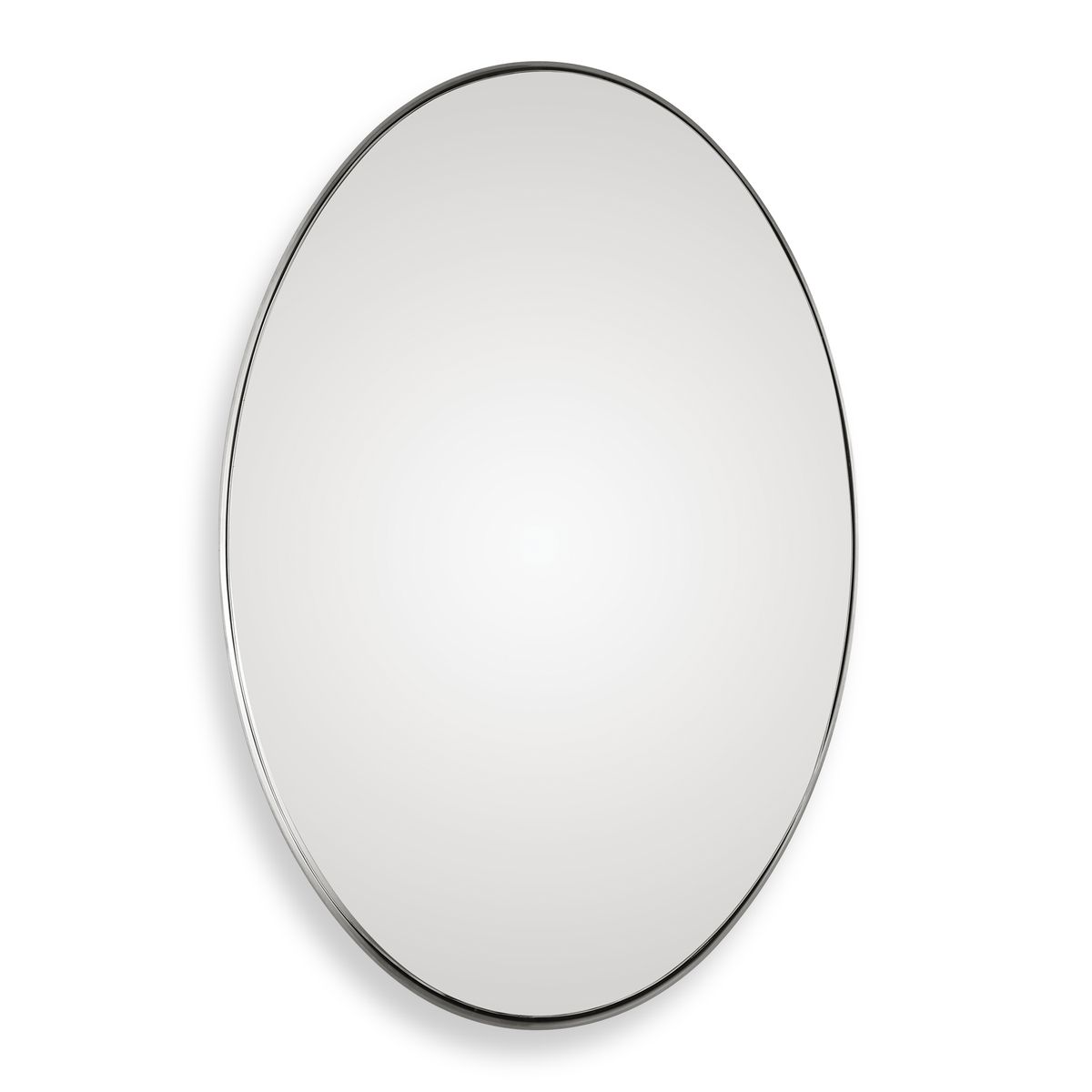 Pursley Oval Mirror, Nickel - Kings Fine Art & Decor