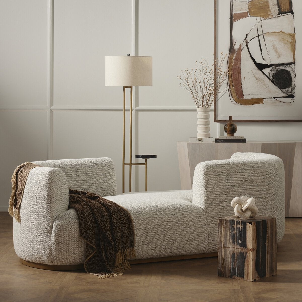 Deandra Tete A Tete Chaise - Kings Fine Art & Decor