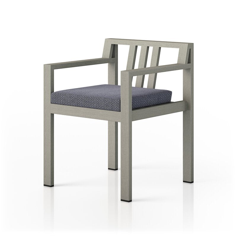 Monterey Outdoor Dining Armchair, Weathered Grey - Kings Fine Art & Decor