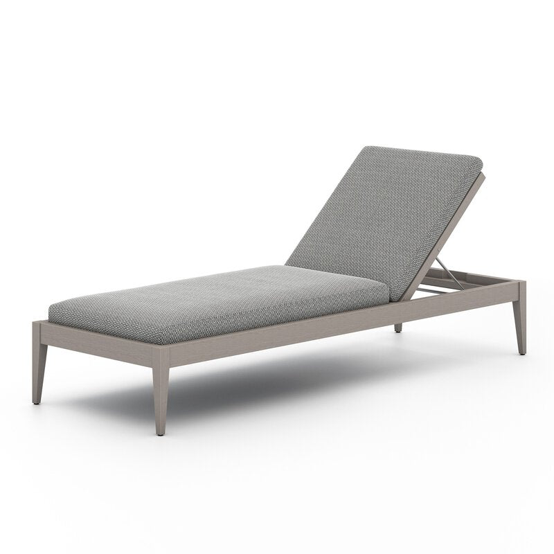 Sherwood Outdoor Chaise, Weathered Grey - Kings Fine Art & Decor