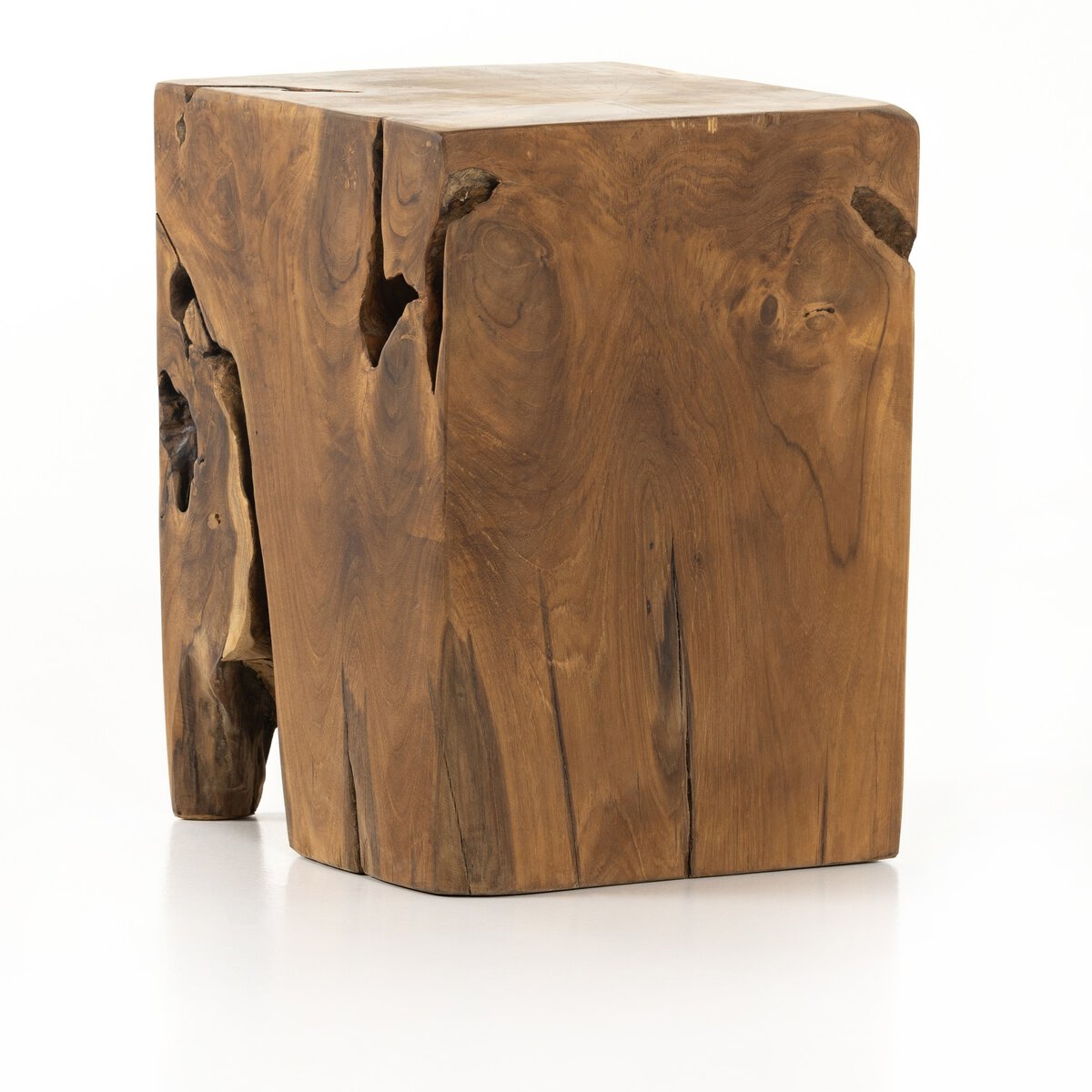 Teak Square Stool - Kings Fine Art & Decor