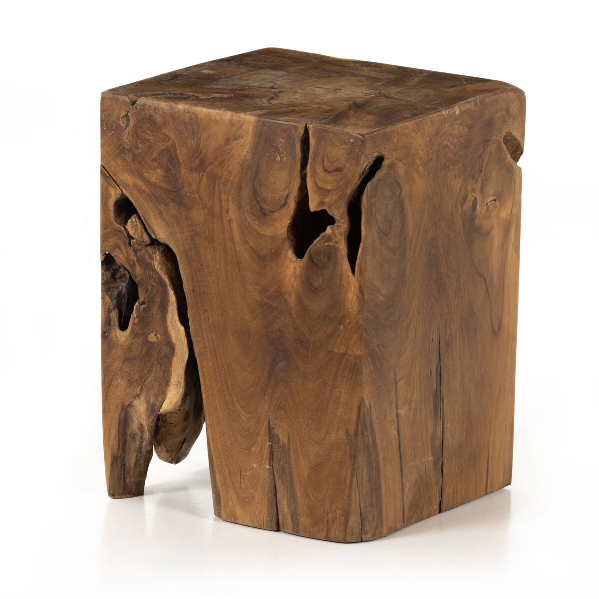 Teak Square Stool - Kings Fine Art & Decor