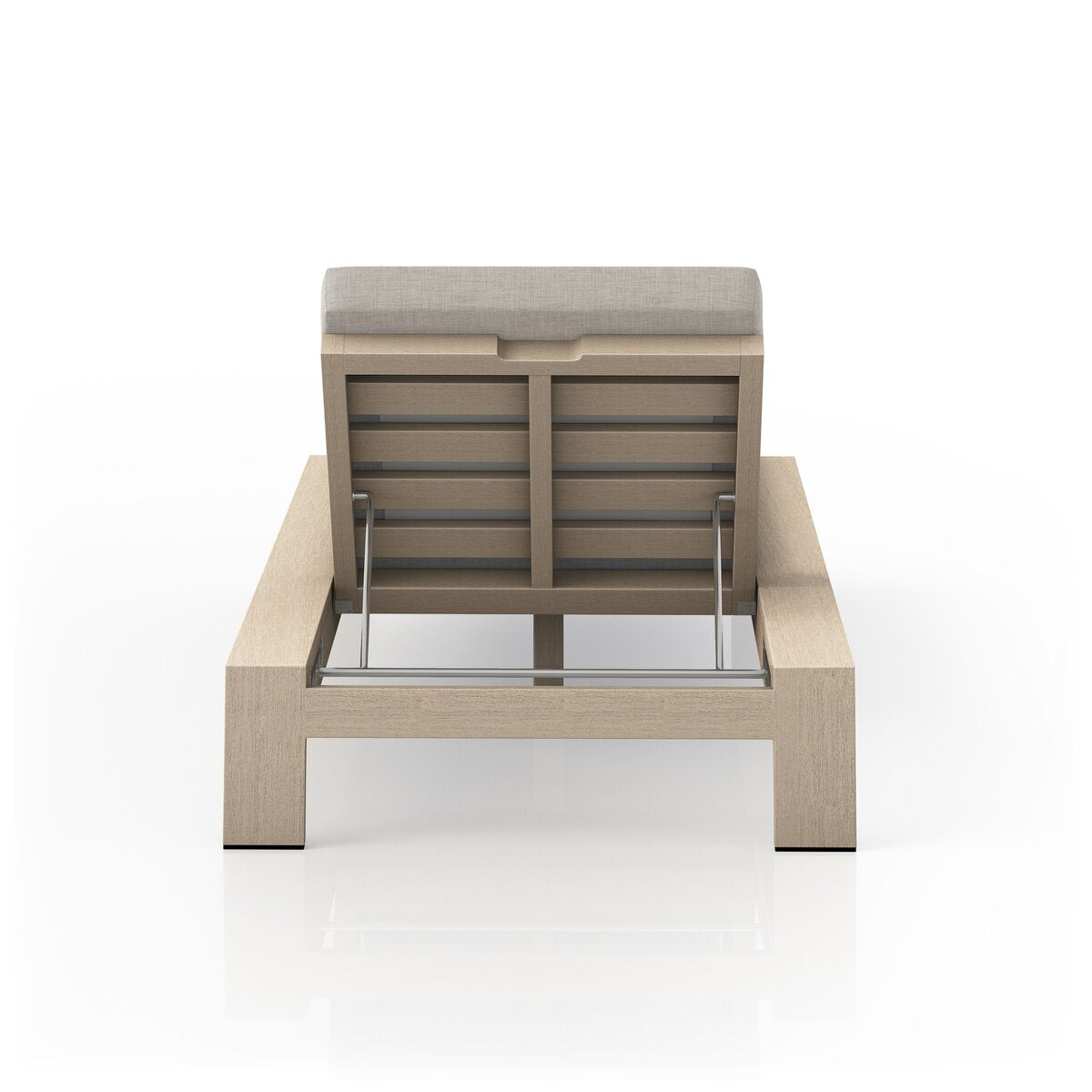 Monterey Outdoor Chaise, Washed Brown - Kings Fine Art & Decor