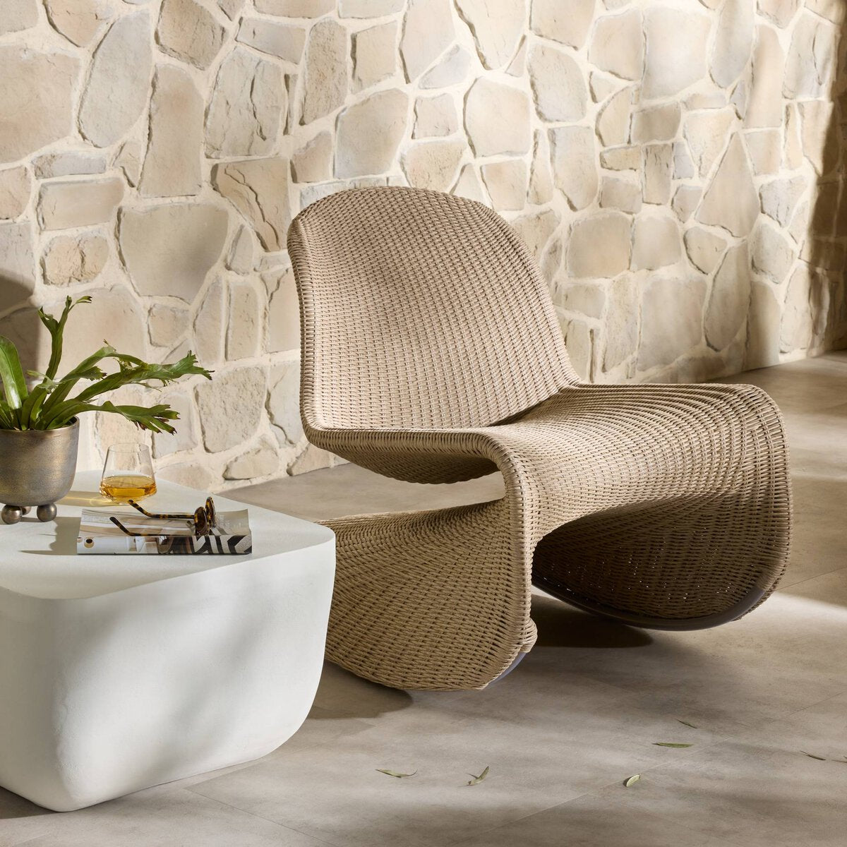 Portia Outdoor Rocking Chair - Kings Fine Art & Decor