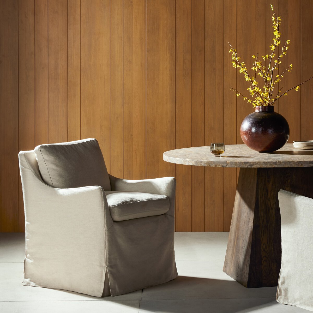 Monette Slipcover Dining Chair - Kings Fine Art & Decor