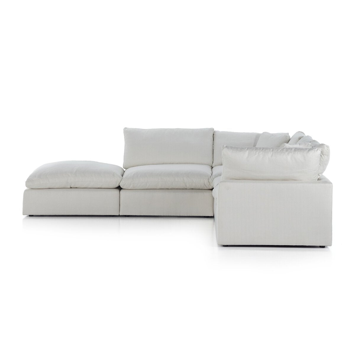 Stevie 4-Piece Sectional W/ Ottoman - Kings Fine Art & Decor
