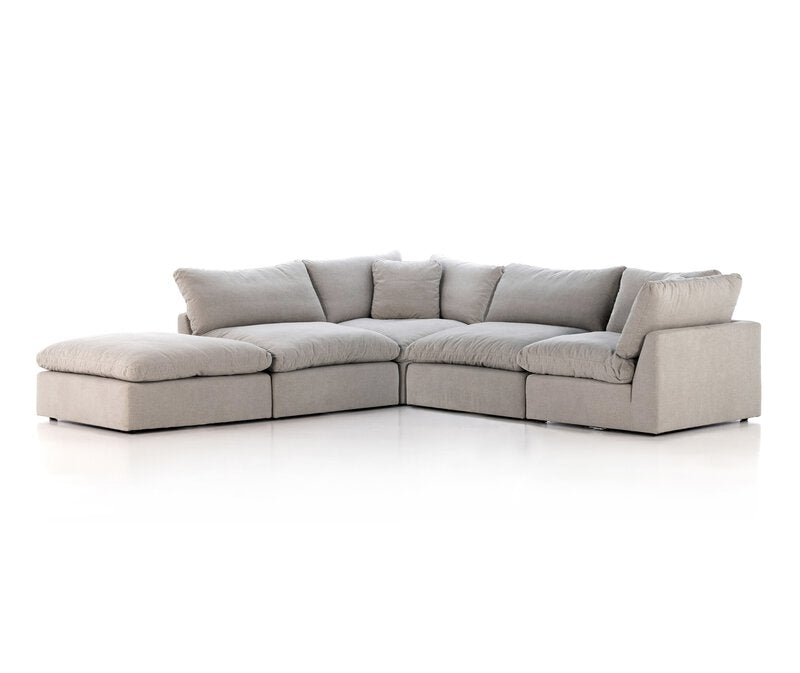 Stevie 4-Piece Sectional W/ Ottoman - Kings Fine Art & Decor