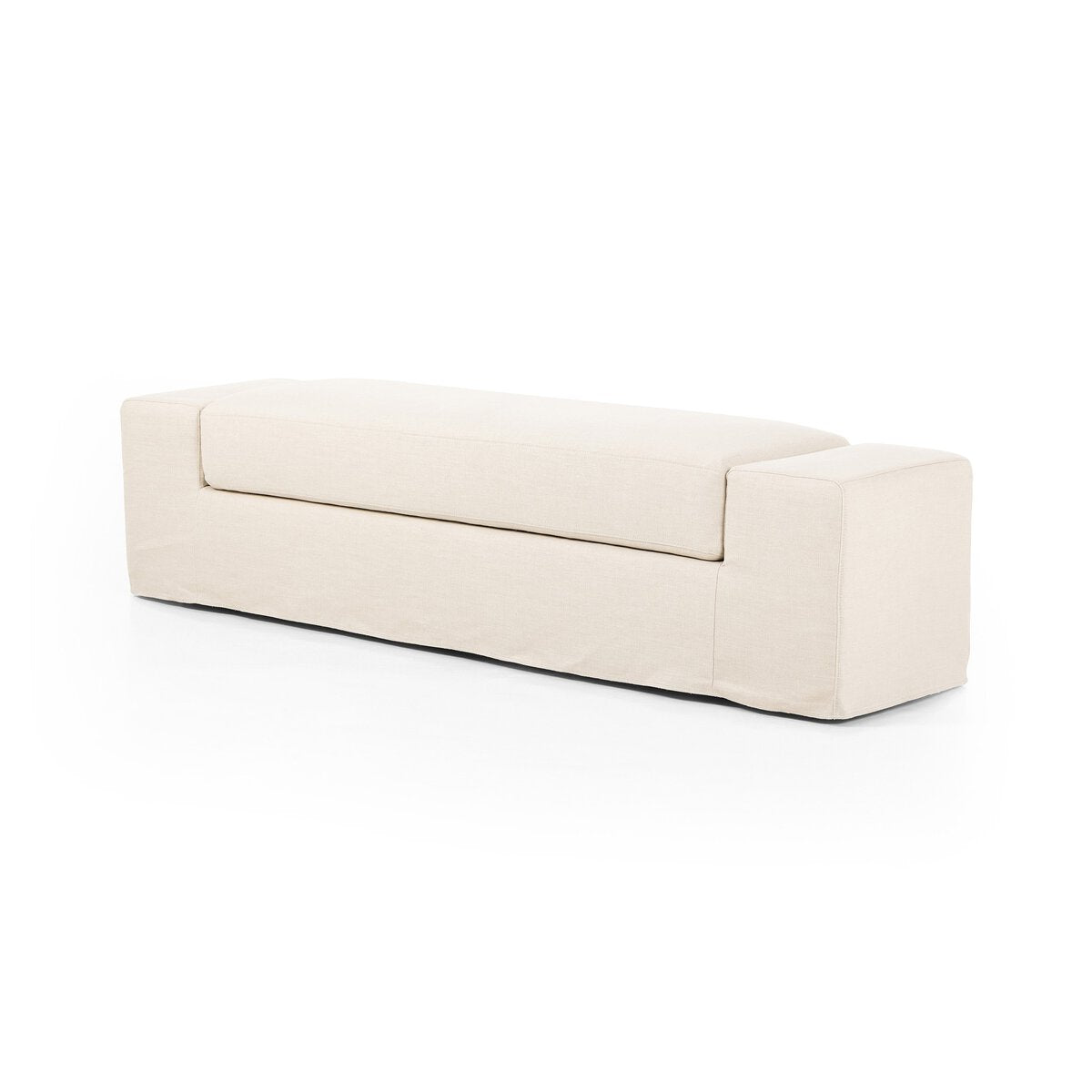 Wide Arm Slipcover Accent Bench - Kings Fine Art & Decor