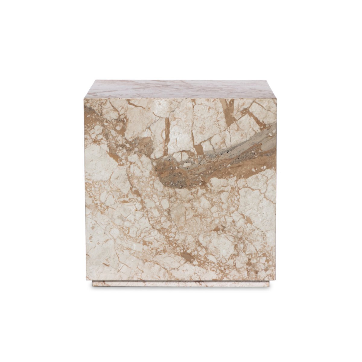 Modern Marble Plinth End Table - Kings Fine Art & Decor
