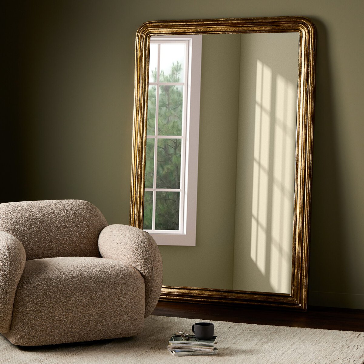 Vintage Louis Floor Mirror - Kings Fine Art & Decor