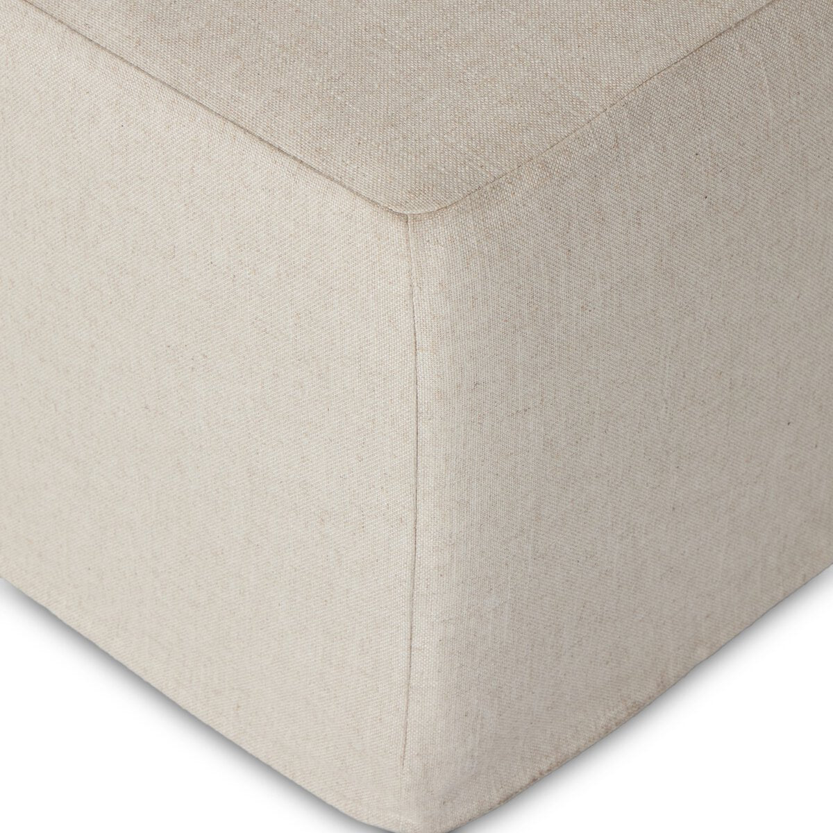 Delray Slipcover Ottoman - Kings Fine Art & Decor