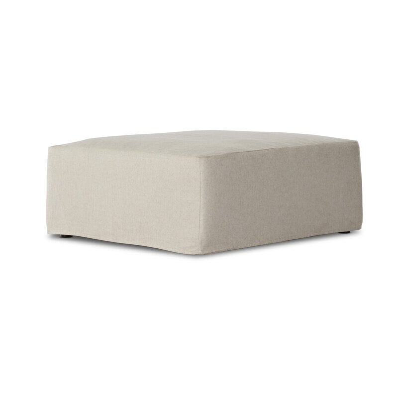 Delray Slipcover Ottoman - Kings Fine Art & Decor