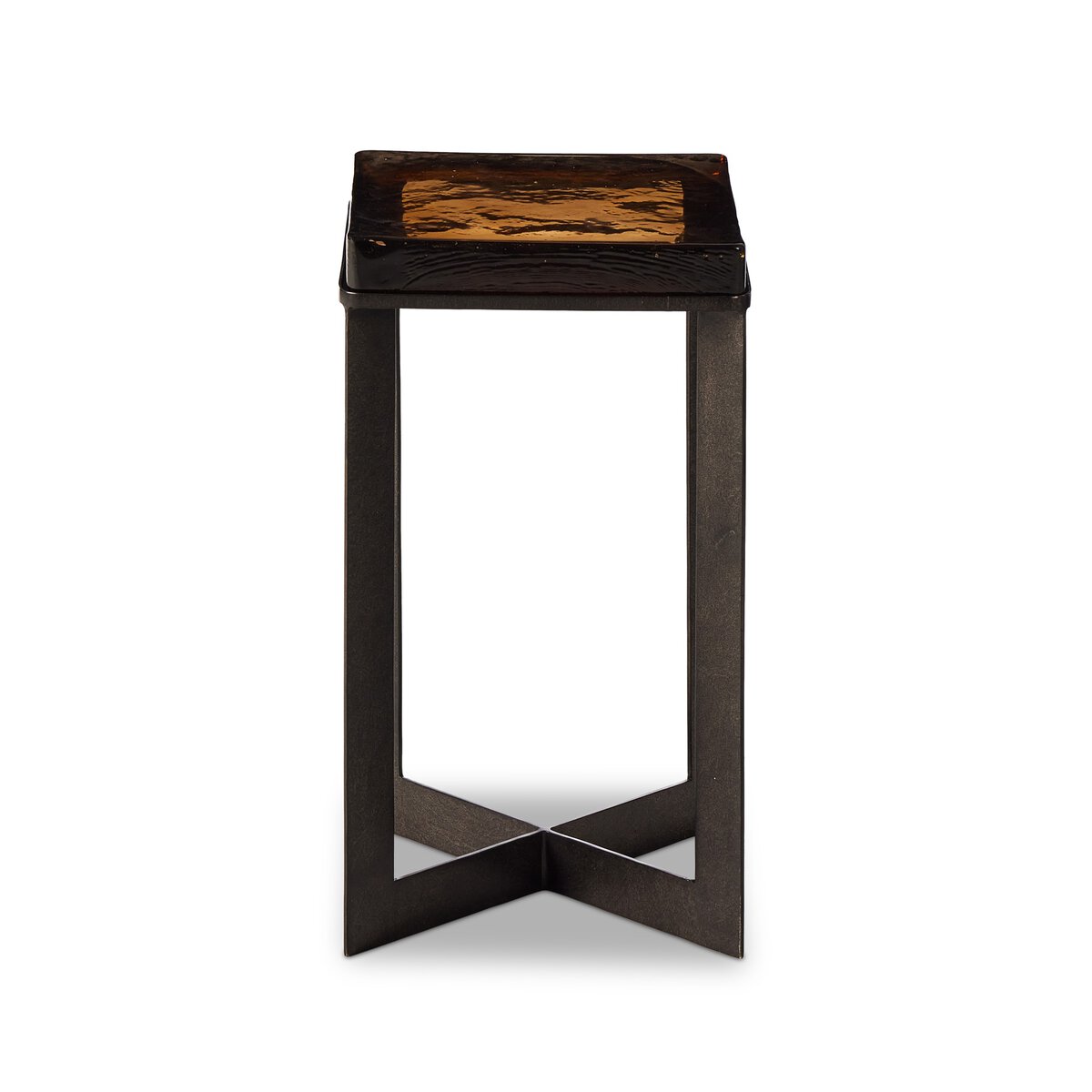 Lennie Cast Glass End Table - Kings Fine Art & Decor