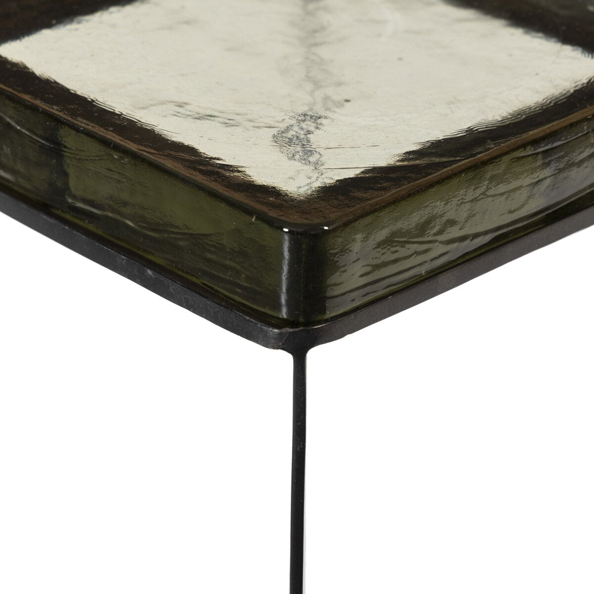 Lennie Cast Glass End Table - Kings Fine Art & Decor