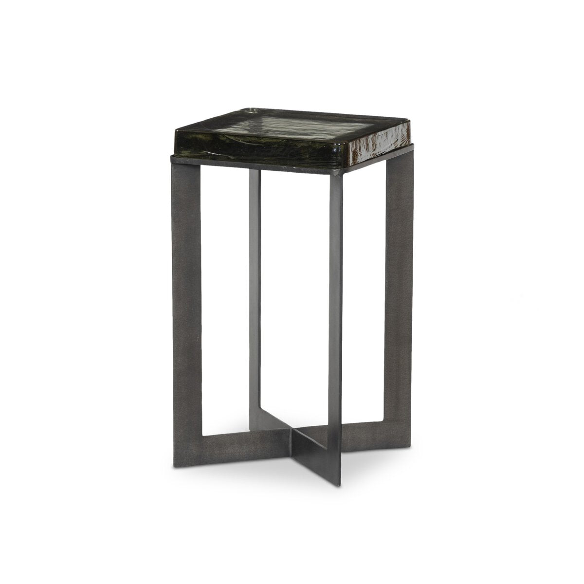Lennie Cast Glass End Table - Kings Fine Art & Decor