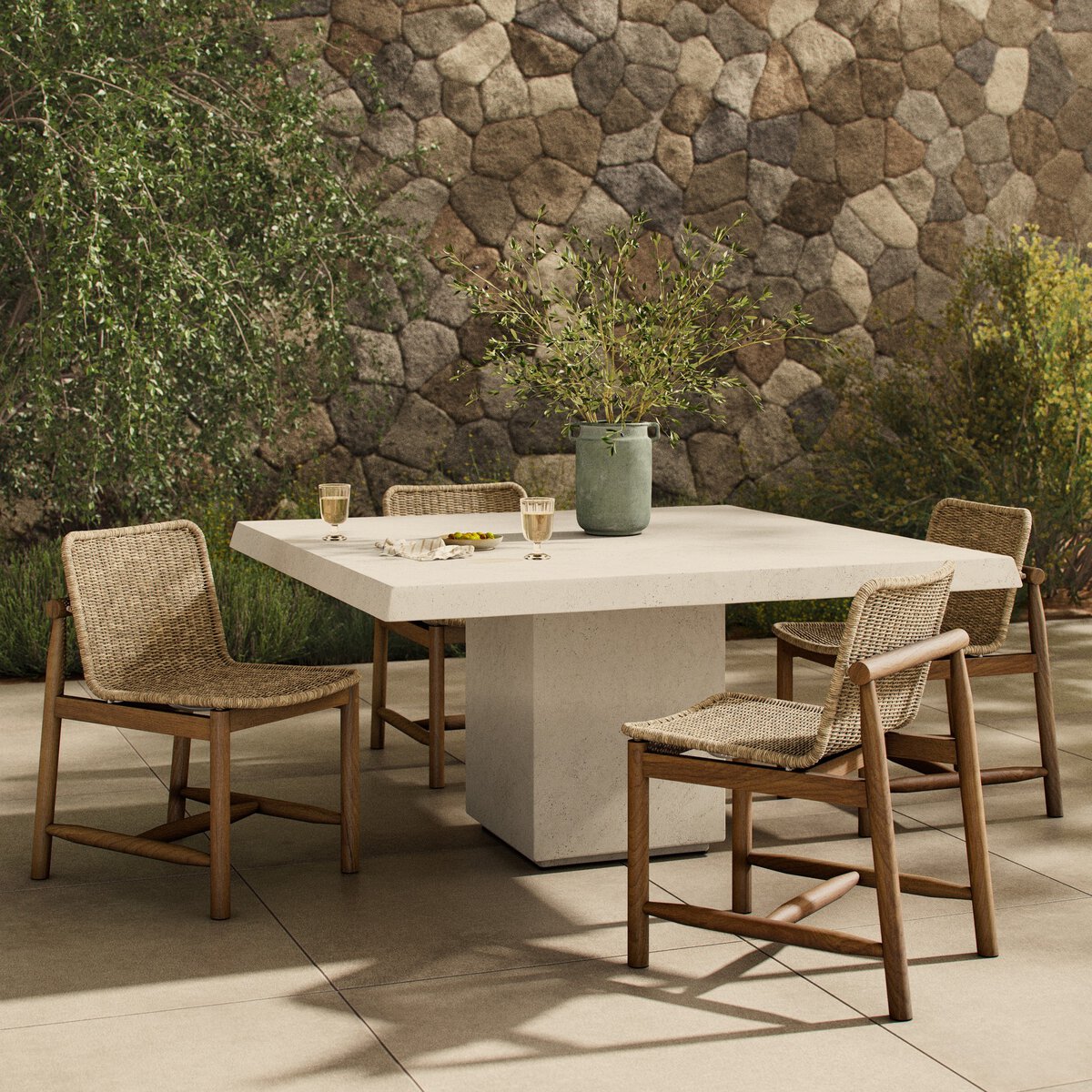 Avila Outdoor Dining Table-60" - Kings Fine Art & Decor