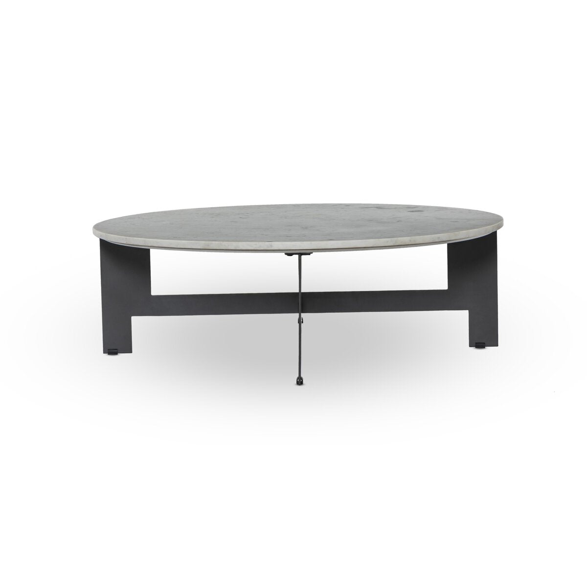 Marble Round Coffee Table With Iron - Kings Fine Art & Decor