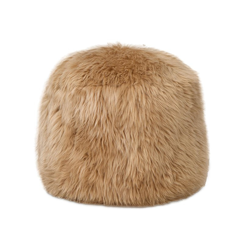 Lalo Lambskin Pouf - Kings Fine Art & Decor