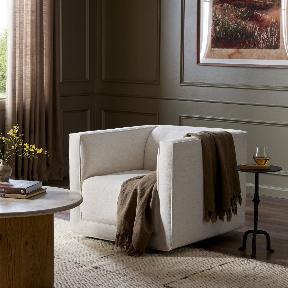 Phillip Swivel Chair - Kings Fine Art & Decor