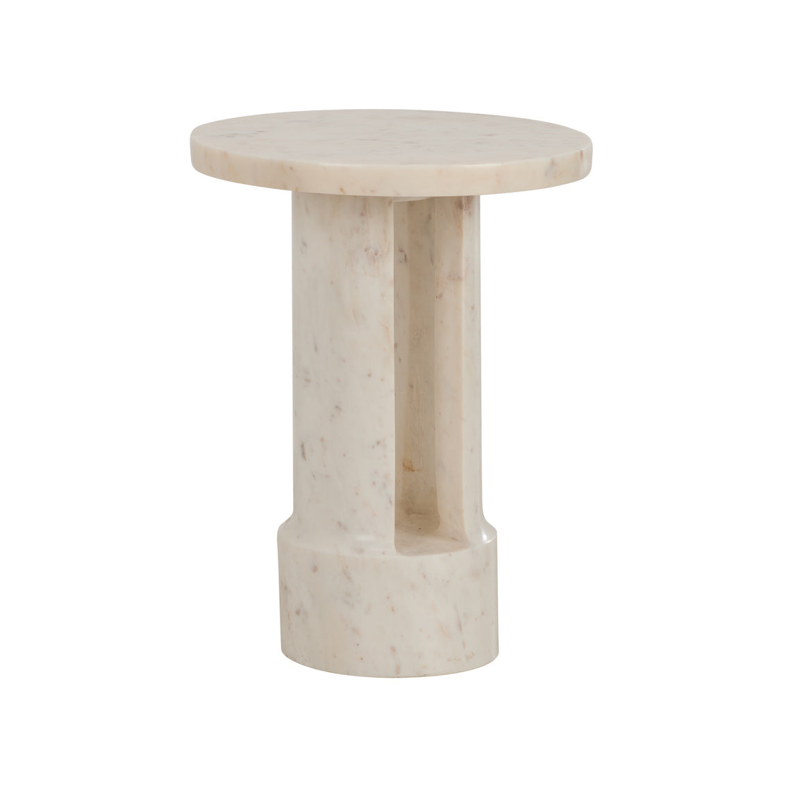 George Marble Side Table - White