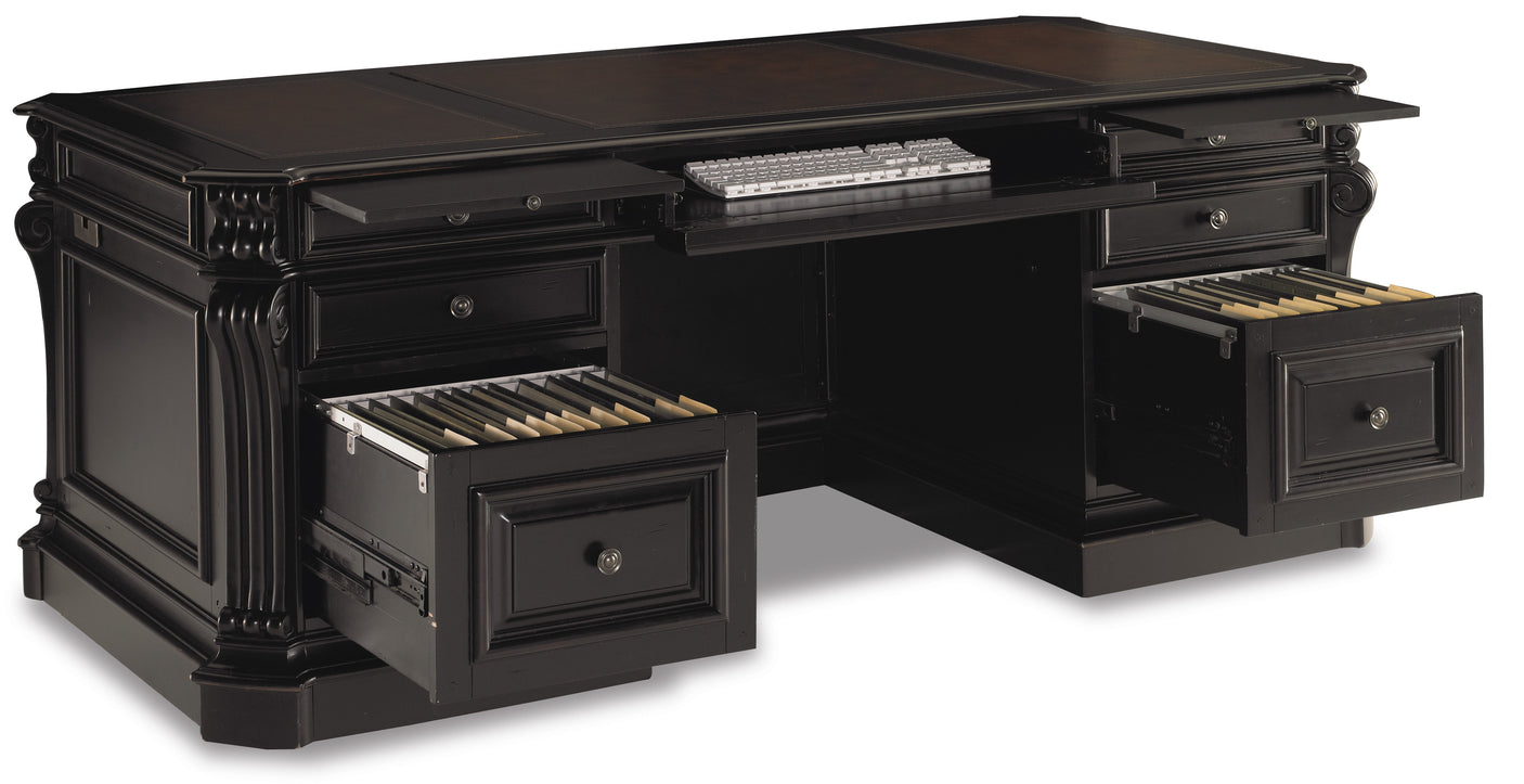 Hooker Furniture Telluride 76'' Executive Desk w/Leather Panels 370-10-363