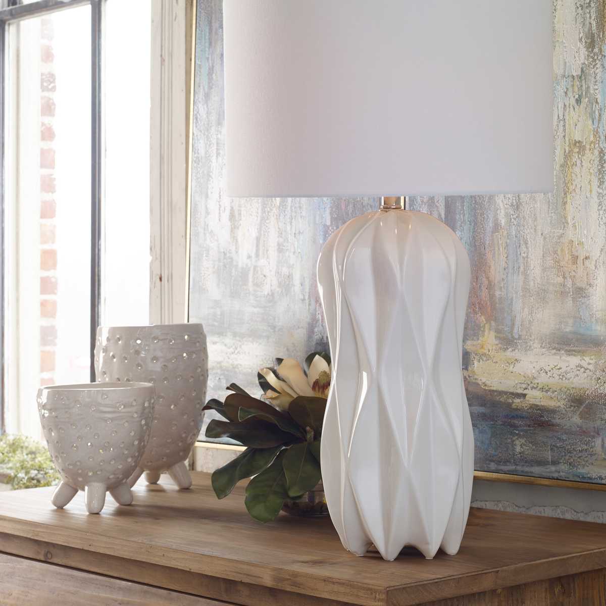 Malena Table Lamp, White