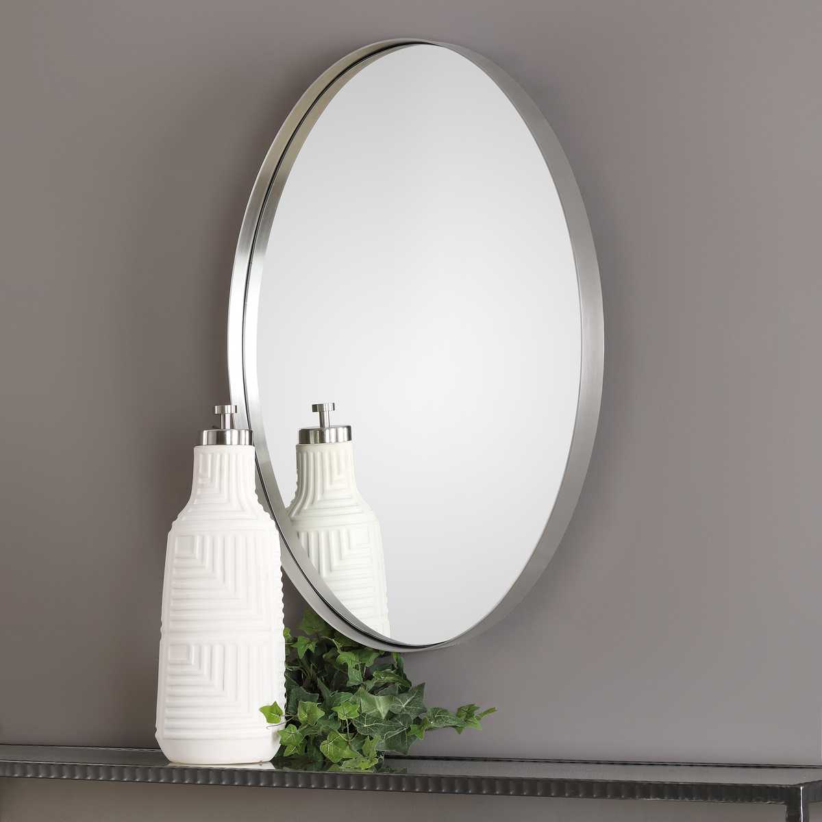 Pursley Oval Mirror, Nickel