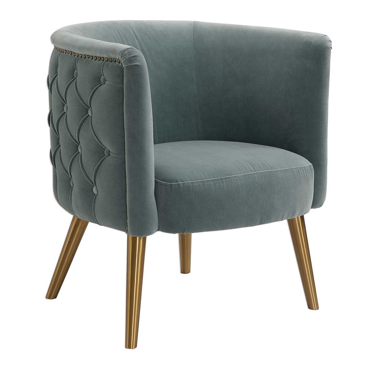 Haider Accent Chair, Slate Blue